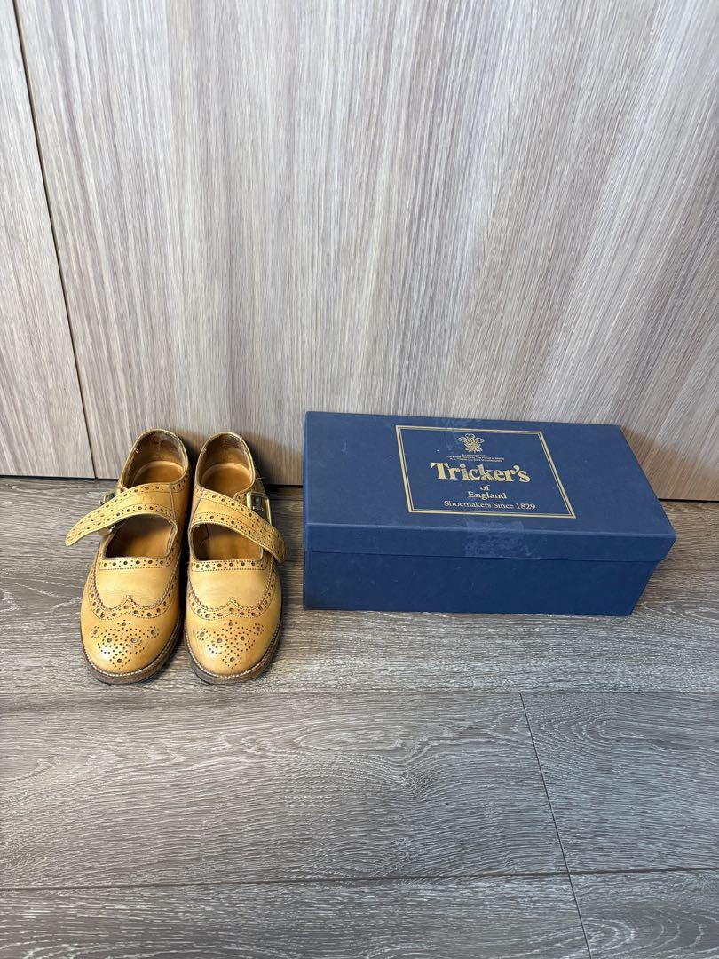 Tricker's メダリオンローファー 黄色 箱付き