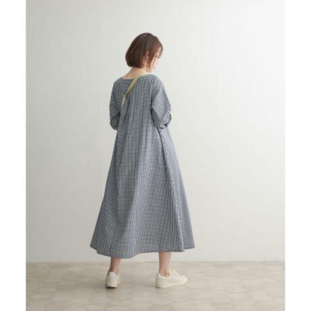 【URBAN RESEARCH DOORS】ギンガムチェックフレアワンピース　M
