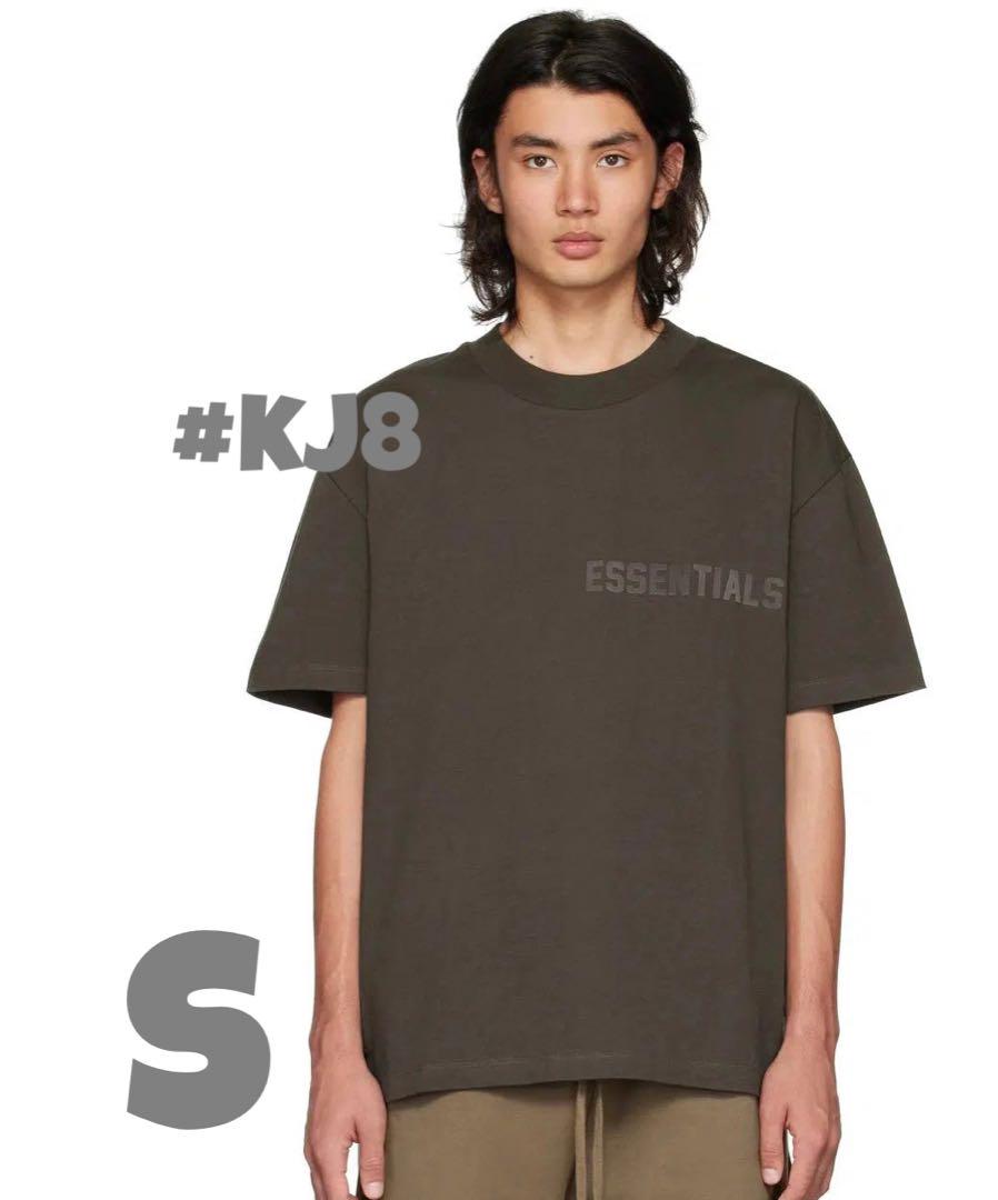 エッセンシャルズ オフ ブラック Tシャツ 2022 フェルト ロゴ S