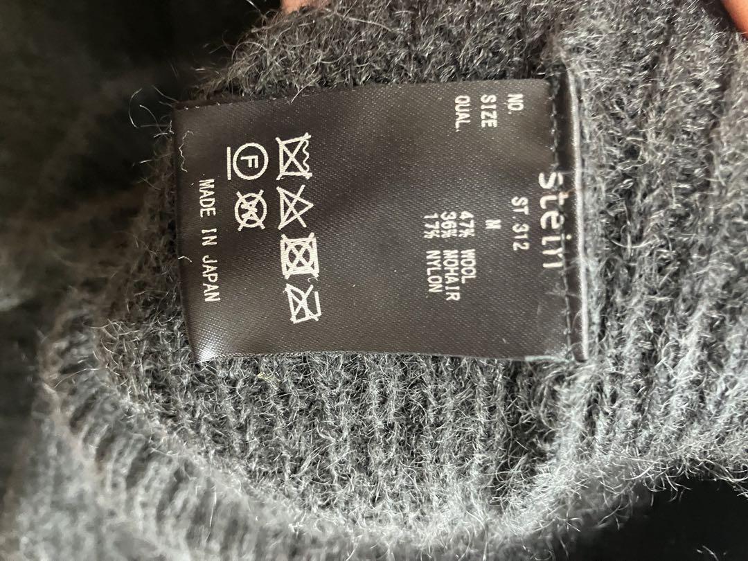トップス ssstein KID MOHAIR KNIT CARDIGAN - BLACK