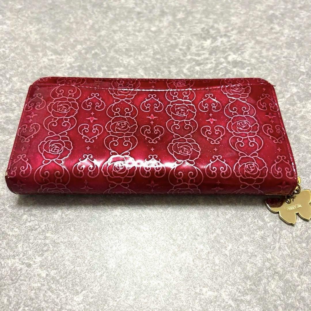 ANNA SUI バラ模様 長財布 蝶チャーム付き - メルカリ