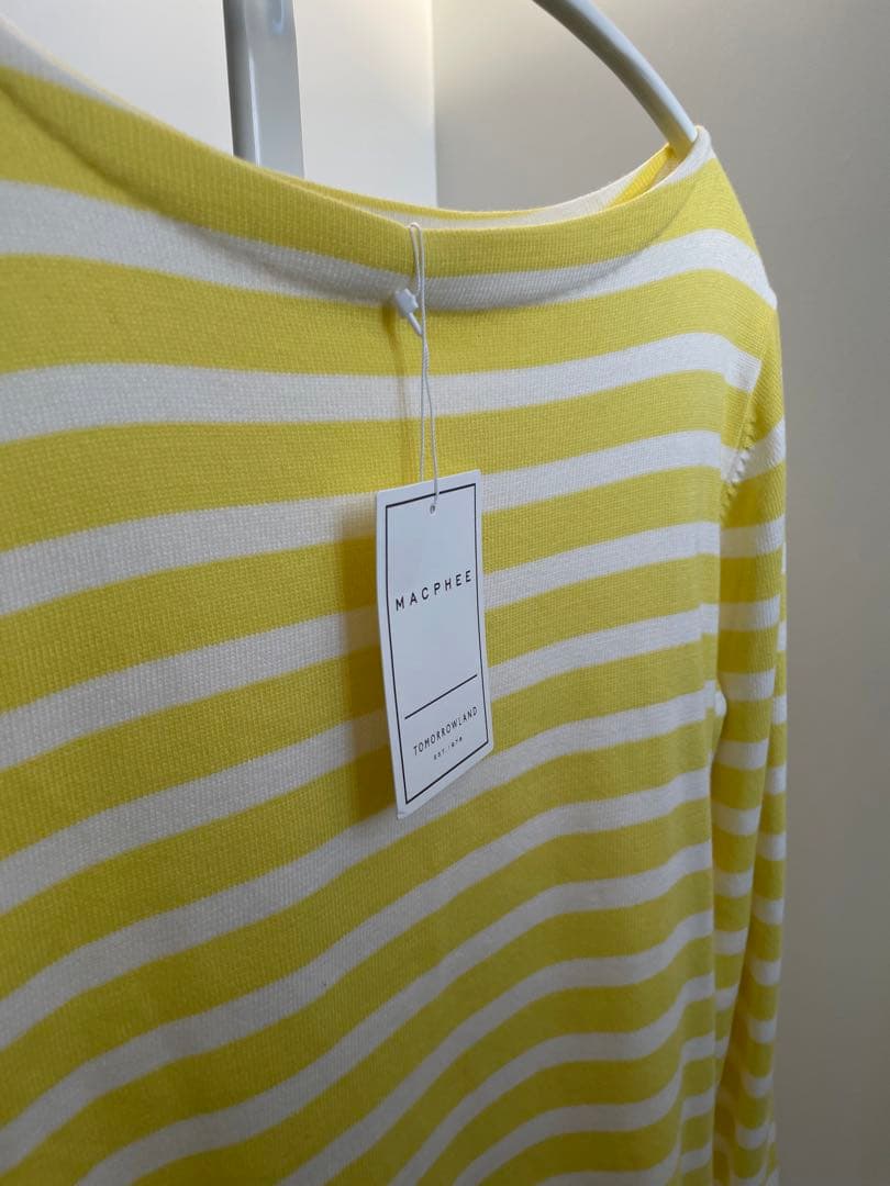 Begin掲載 定価14300円 新品タグ付 TOMORROWLAND MACPHEE ボーダー