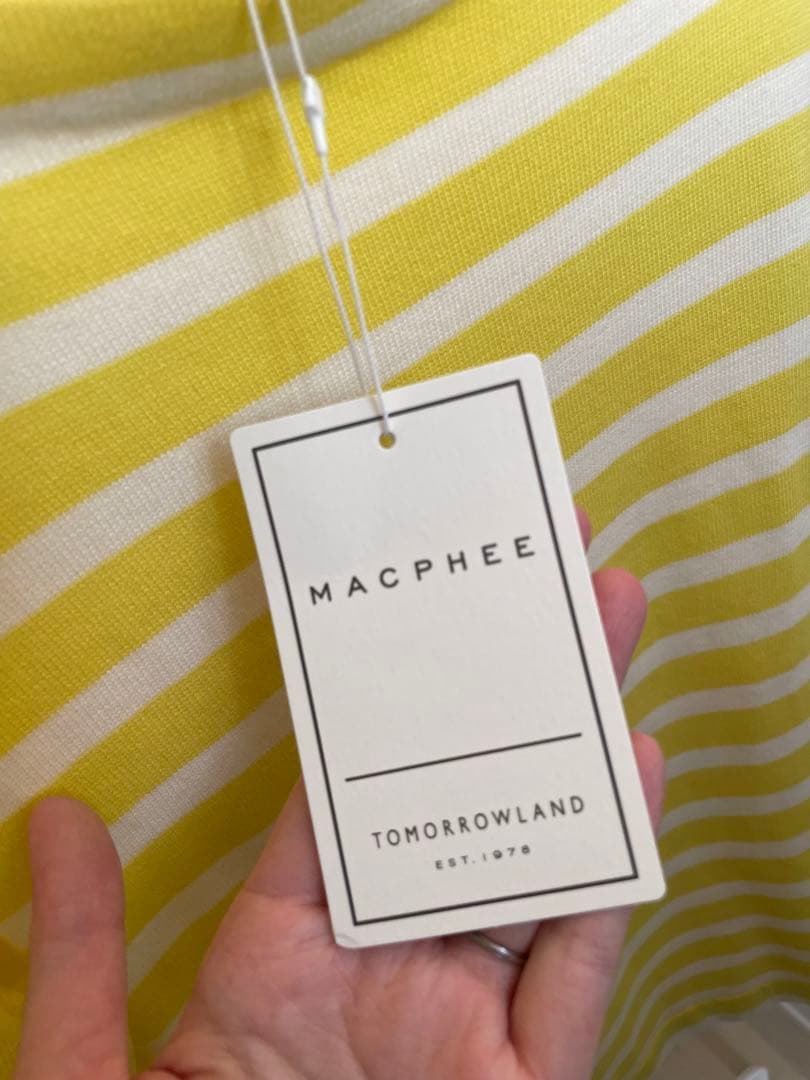 Begin掲載 定価14300円 新品タグ付 TOMORROWLAND MACPHEE ボーダー