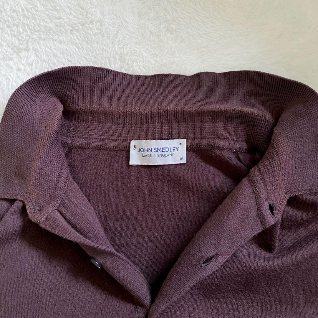 JOHN SMEDLEY シーアイランドコットン 半袖 ニットポロシャツ 茶