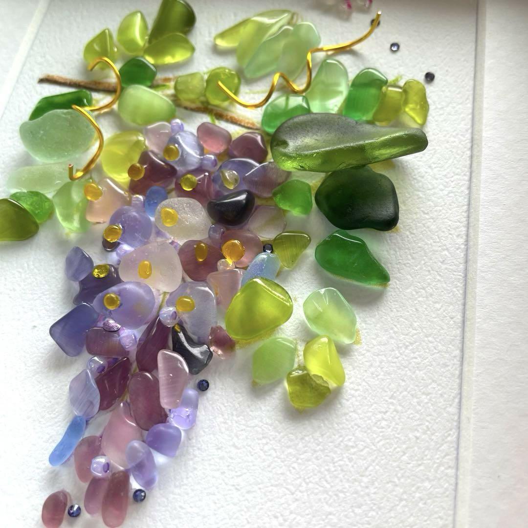 シーグラスアート　藤