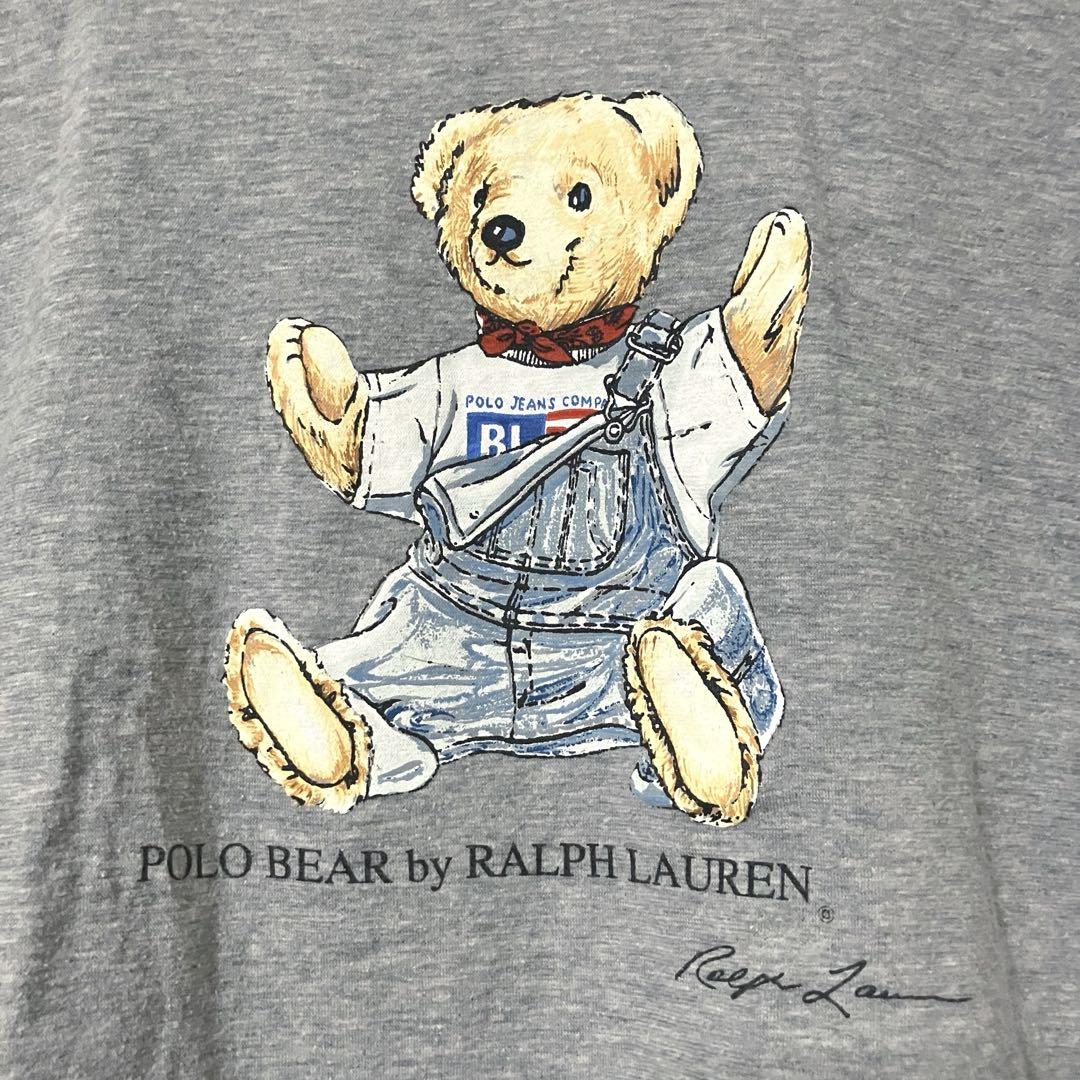 状態良好❗️】90's RALPH LAUREN ポロベア リンガーTシャツ