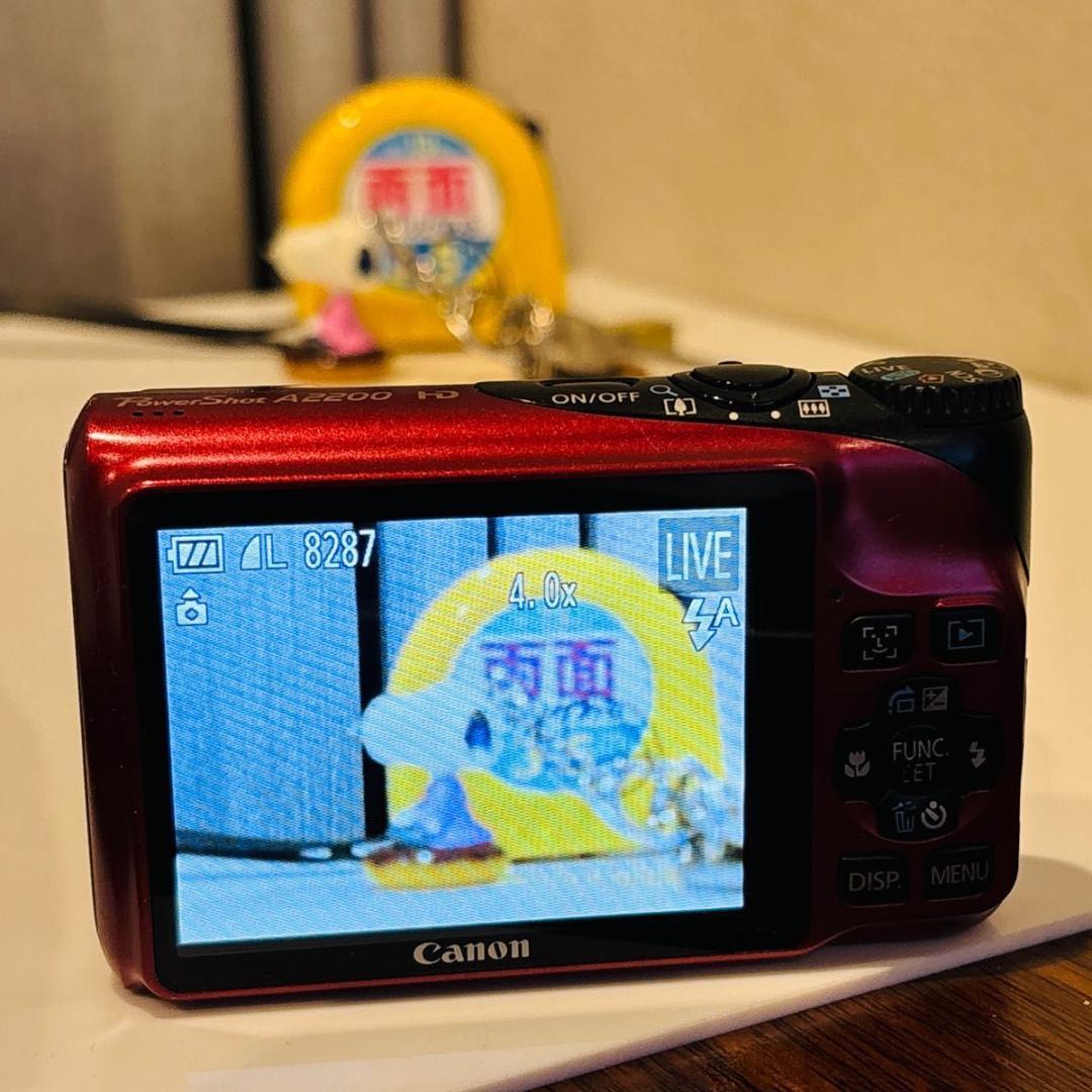 【箱付美品】Canon PowerShot A2200 HD 人気色レッド