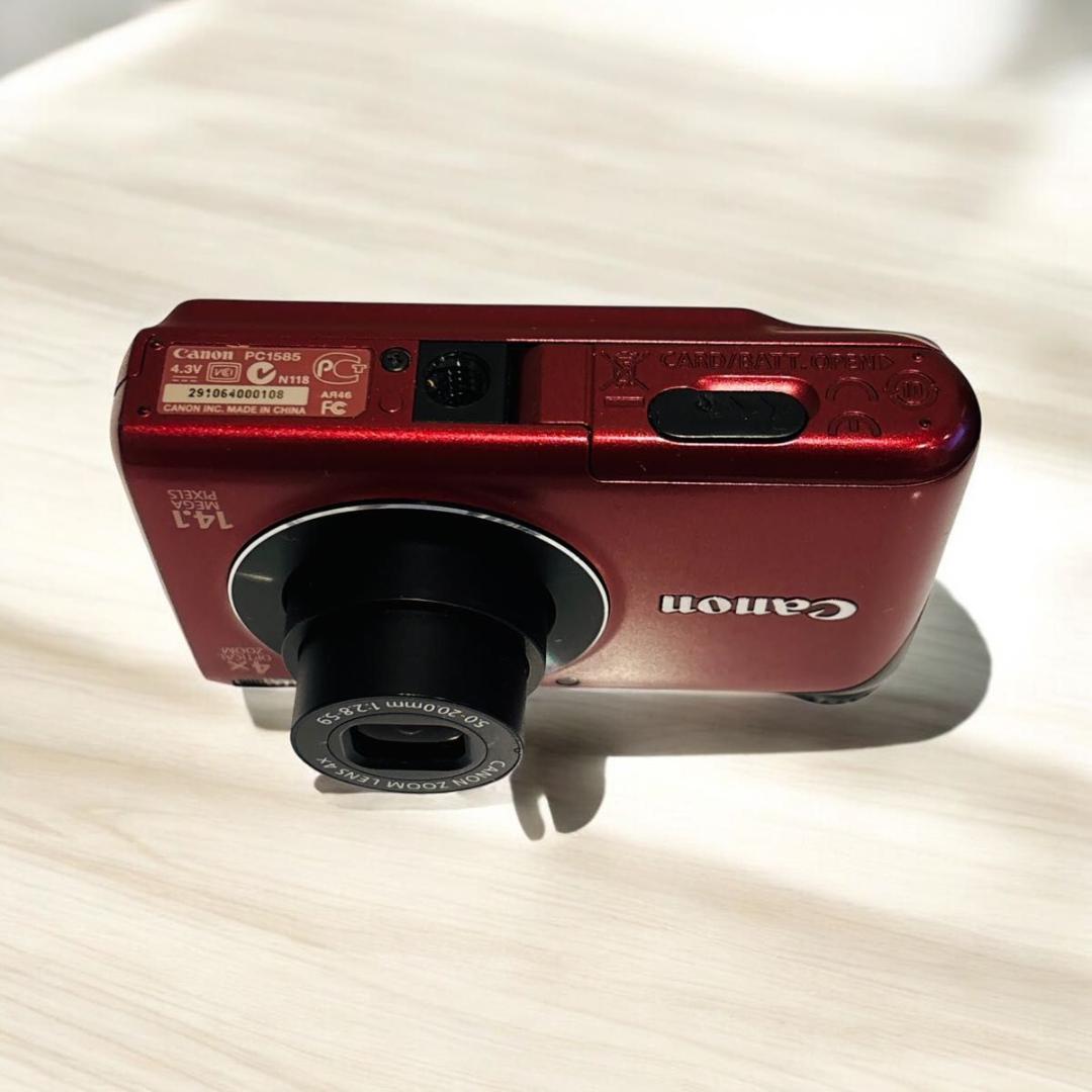 【箱付美品】Canon PowerShot A2200 HD 人気色レッド