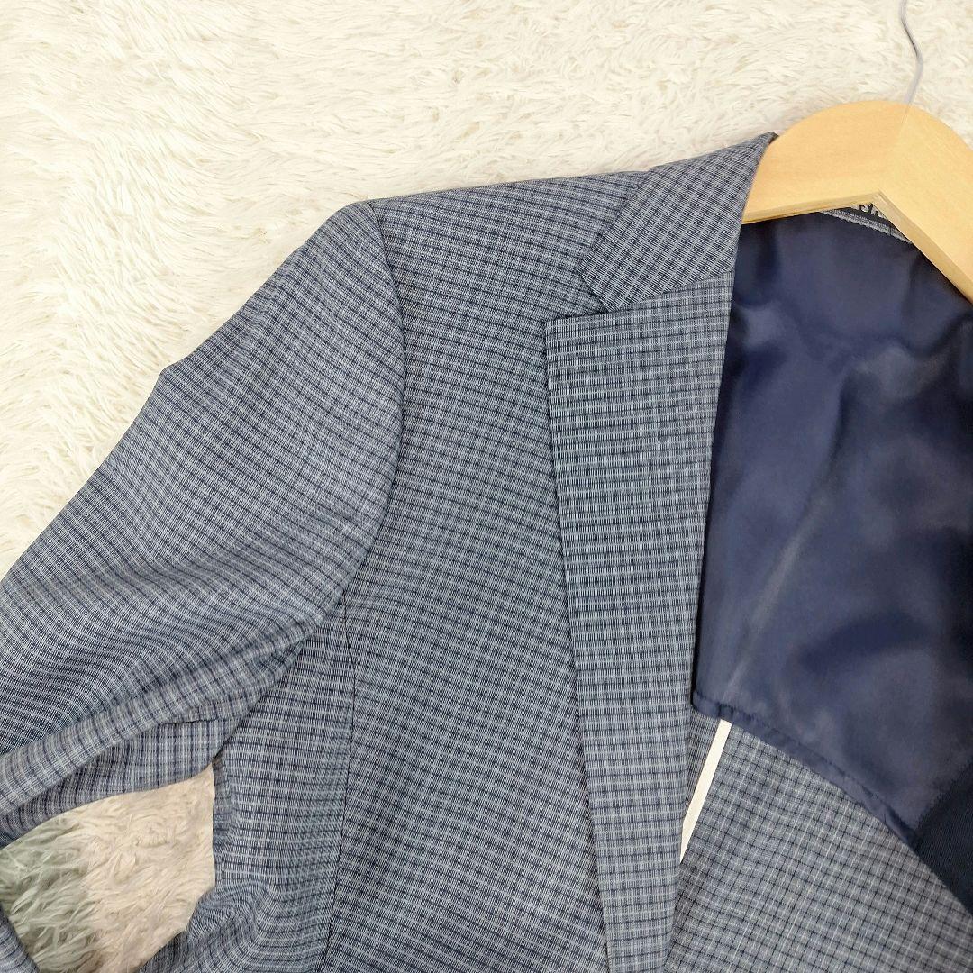 美品✨パーソンズ　ビジネススーツ　セットアップ　ネイビーチェック　YA5