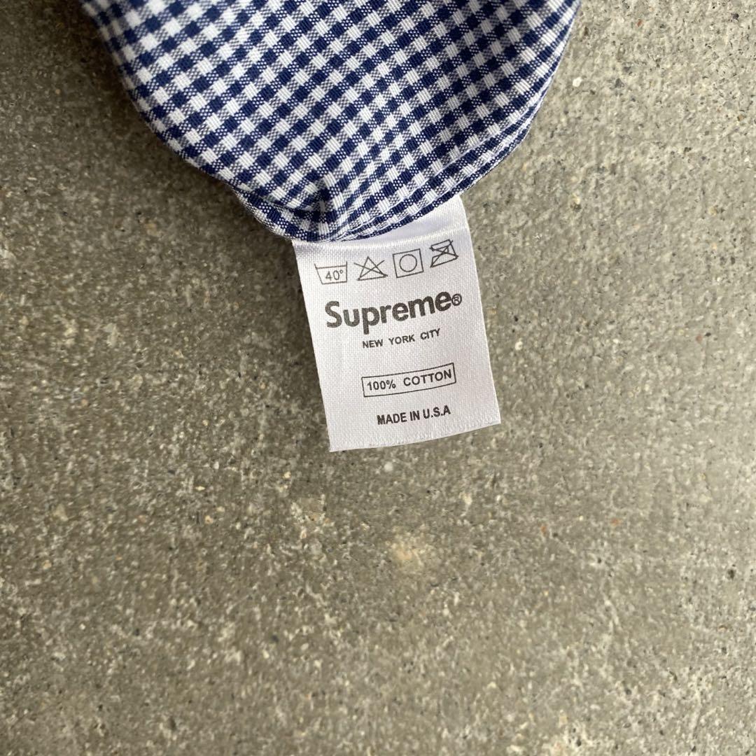 OLD SUPREME シュプリーム 半袖 ボタンダウン チェック シャツ L 画像4