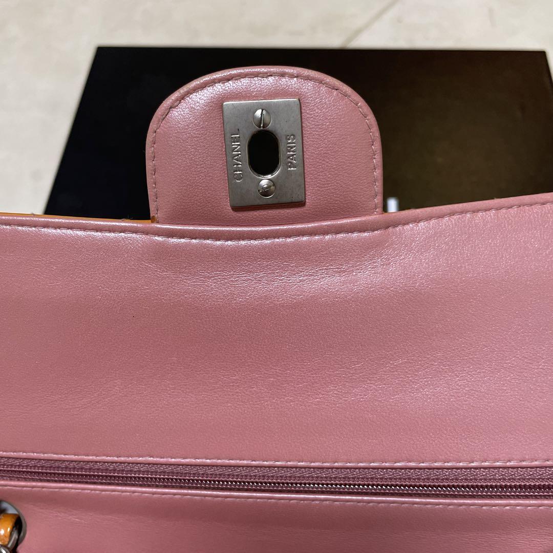 vintage CHANEL マトラッセパテントエナメルオレンジ