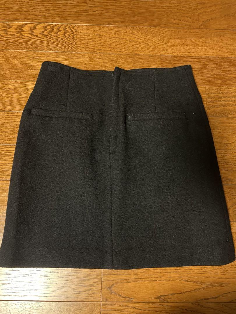 Spick&Span ウールメルトンミニスカート　ブラック36