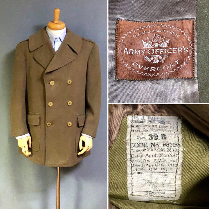 1940s ARMY OFFICERS  OVER COAT  Size 39R