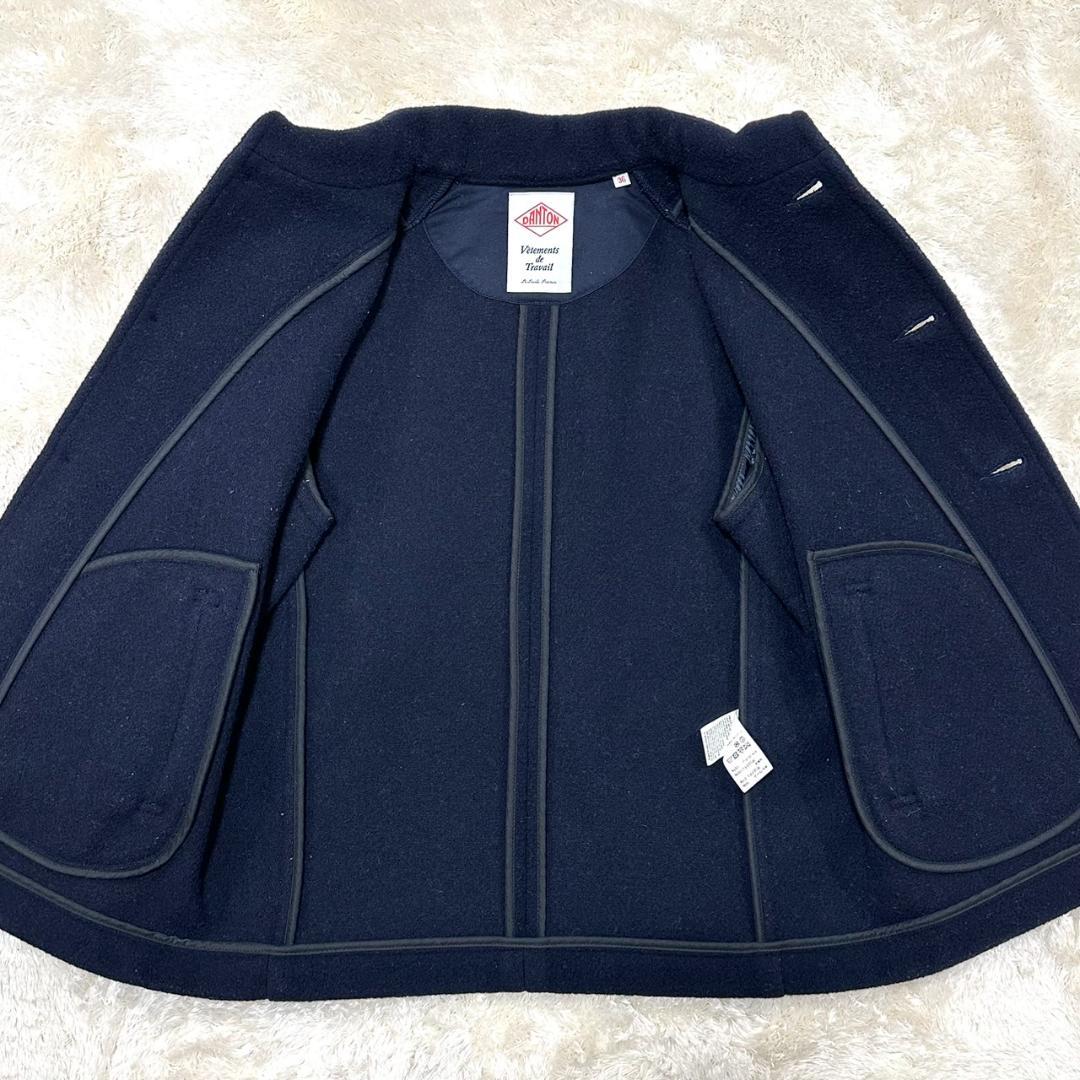 ウールパイルシングルジャケット 濃紺