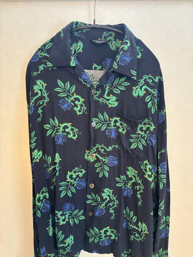 UNUSED Rose Pattern Long-Sleeve Shirt