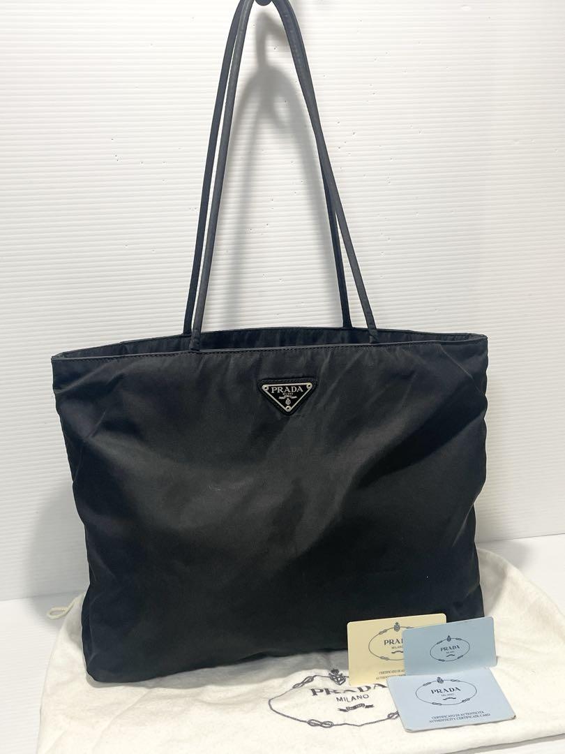 美品PRADA ナイロン プラダ トートバッグ 三角付属品完備 内部未使用に近い