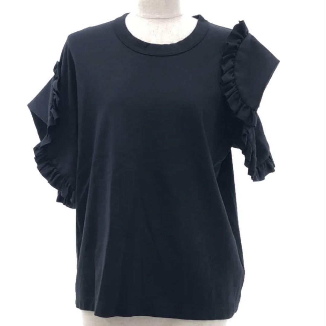 noir kei ninomiya フリルスリーブ クルーネックカットソー noir kei ninomiya フリルスリーブ クルーネックカットソー