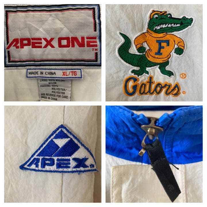 USA古着 APEX ONE ナイロンジャケット カレッジ ゆるダボ XL | www