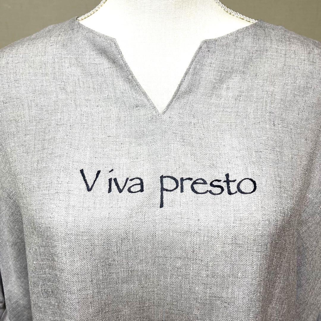vivapresto ブラウス Vカット＆ボリューム袖ブラウス
