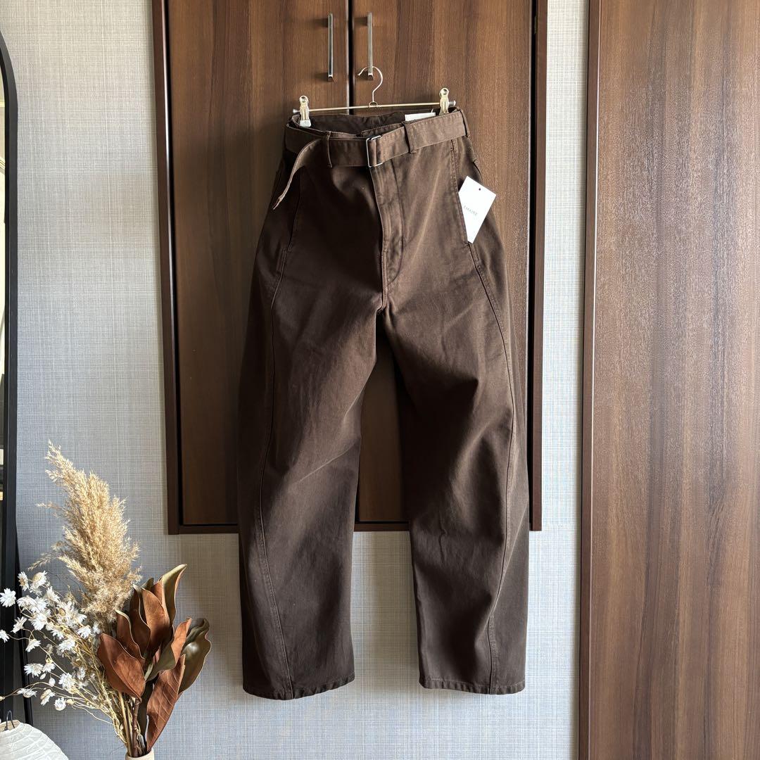 パンツ lemaire twisted belted pants espresso