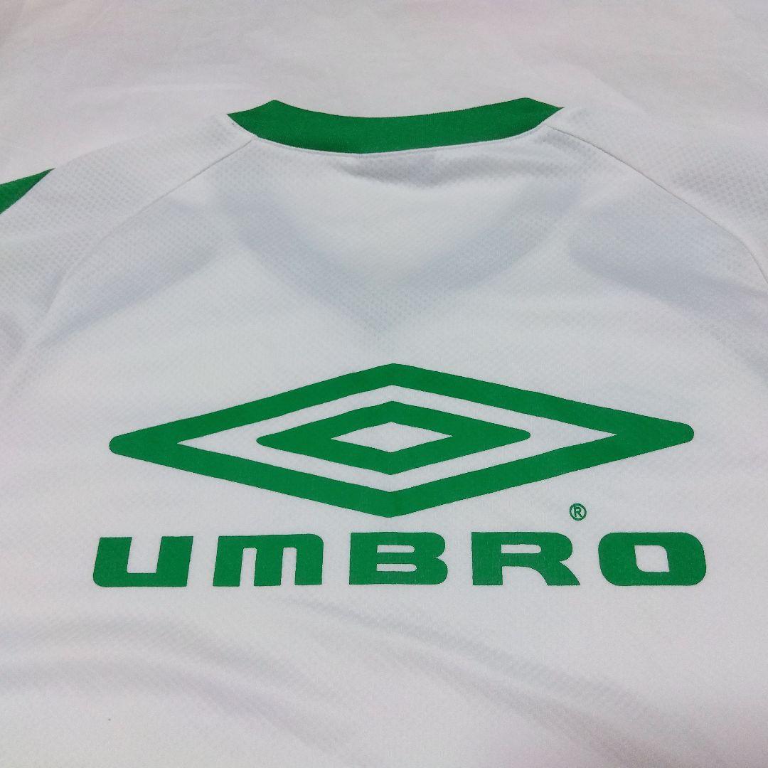 90s OLD UMBRO アンブロ ゲームシャツ グリーン×オレンジS〜M