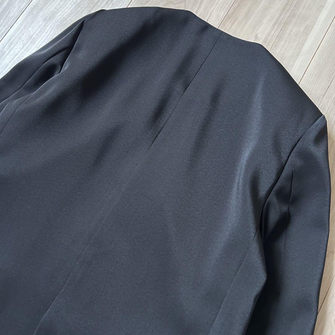 未使用級＊24ss NOBLE スリーブスリットケープジャケット 黒 36
