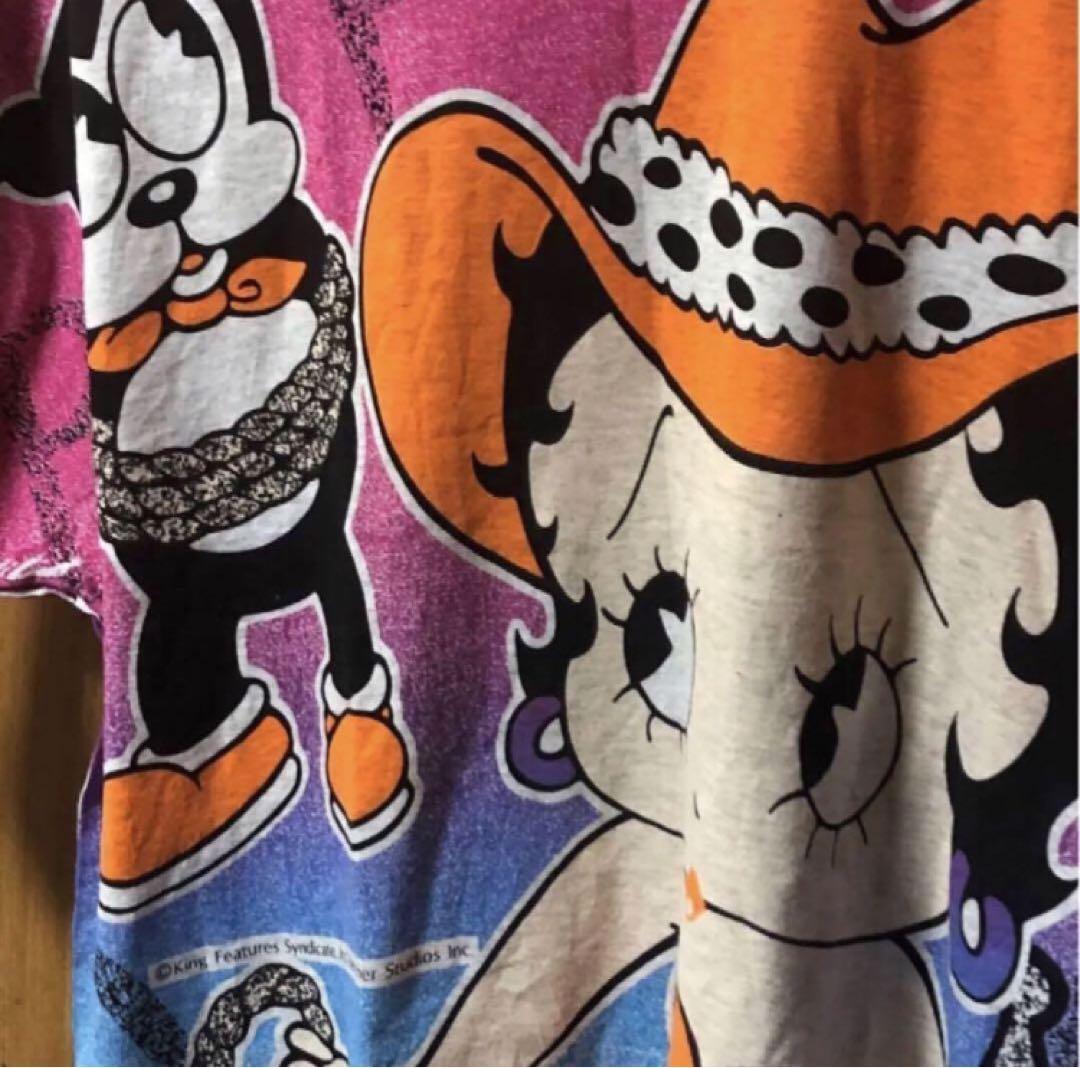 90s Betty Boop ベティブープ 両面プリント Tシャツ USA製