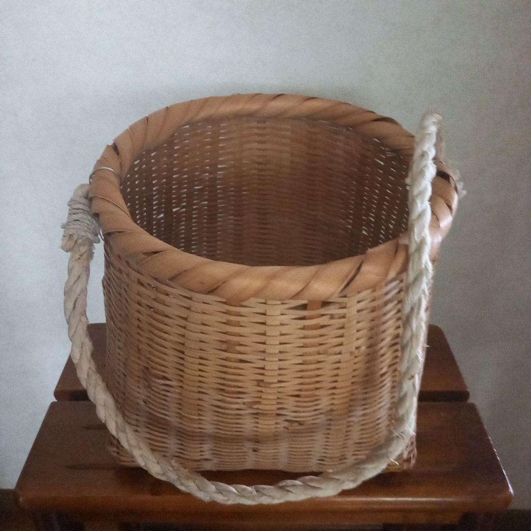 日本製古道具手作り山菜採りかご