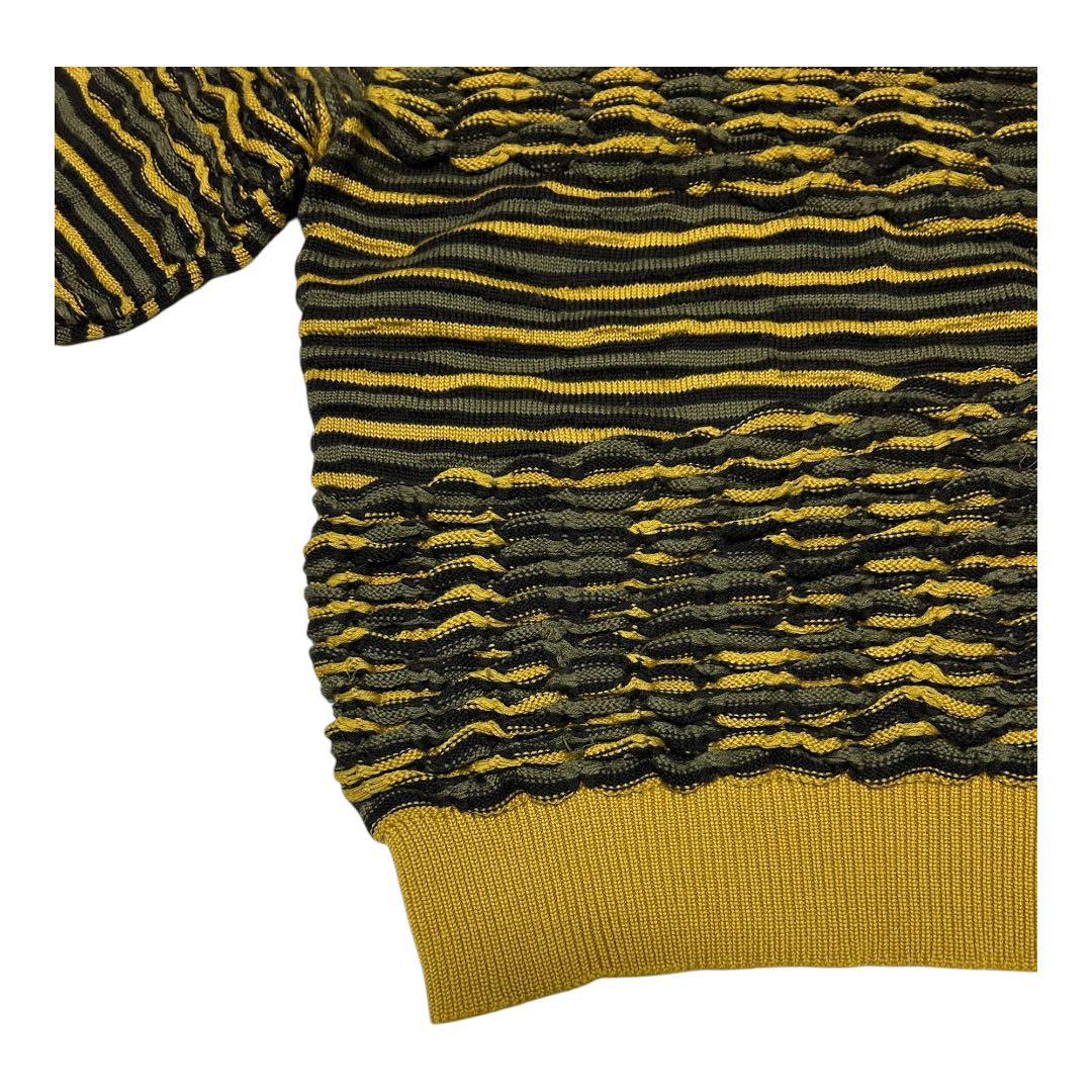 90s〜 ISSEY MIYAKE セーター 黒タグ 3D イエロー M表記