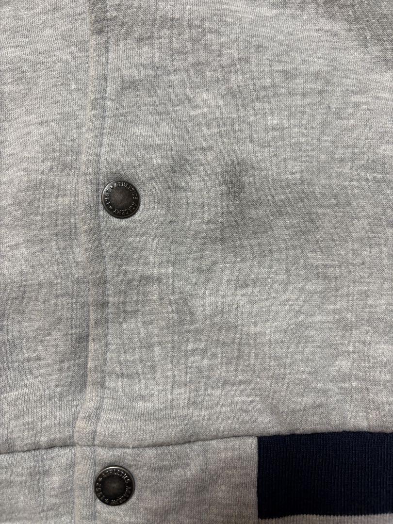 null. スタジャン風ジャケット ネイビー ×グレー null. スタジャン風ジャケット ネイビー ×グレー
