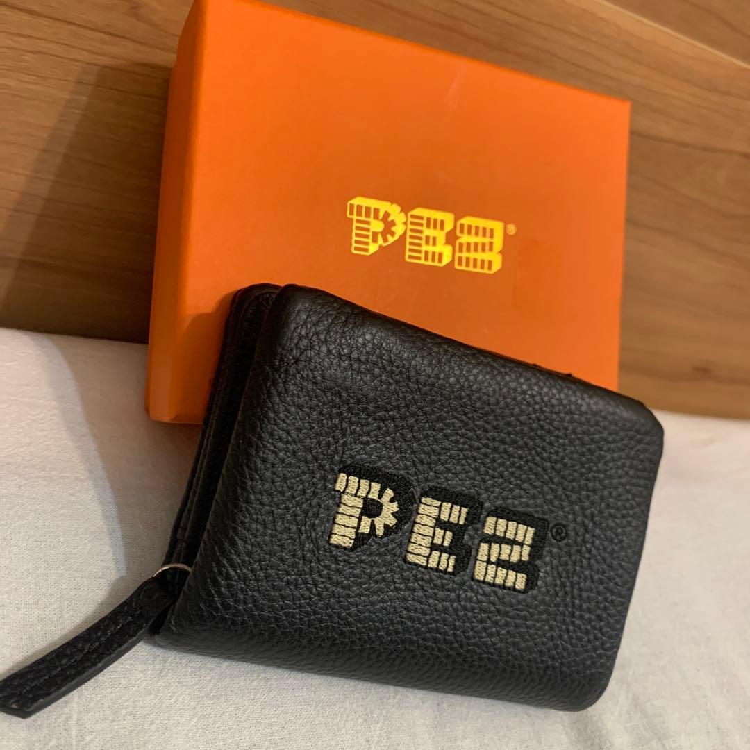 イアパピヨネ ペッツ ペルケ コラボ 折り財布 レザー ブラック 黒 イアパピヨネ ペッツ ペルケ コラボ 折り財布 レザー ブラック 黒