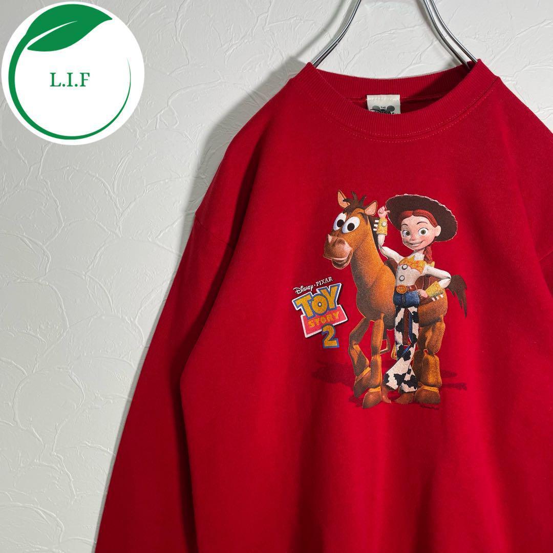 【希少】90s〜00s USA製 TOY STORY2 ジェシースウェット赤XL