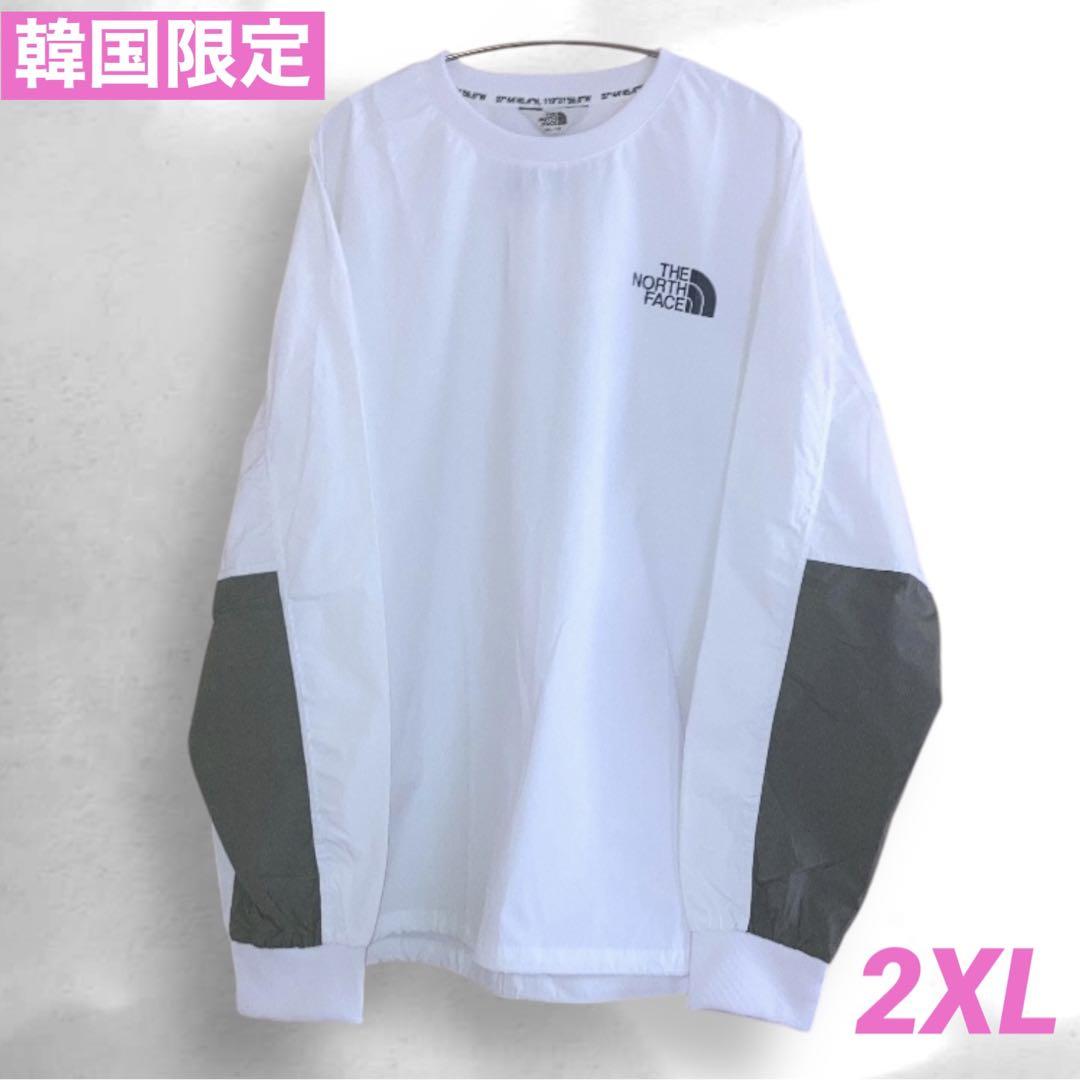 韓国【ノースフェイス】アルバニー　クルーネック　ホワイト2XL ホワイトレーベル
