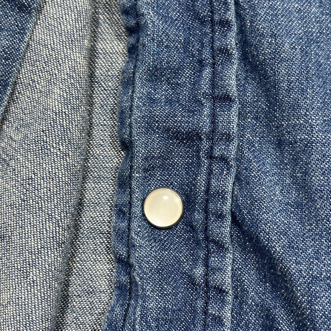 SHIPS シップス別注 Wrangler デニムワンピース バンドカラー
