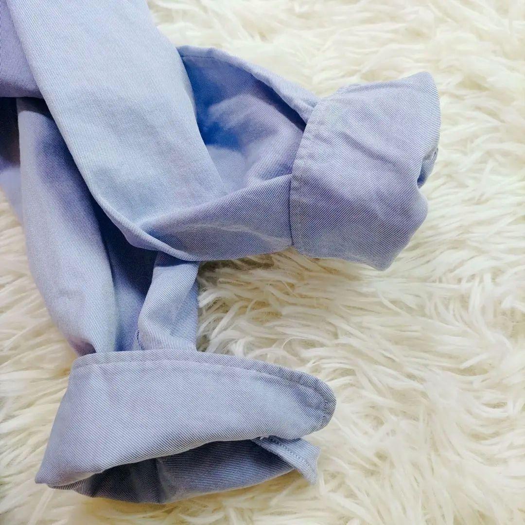 ドゥーズィエムクラス　ワイヤーwashシャツ　ブラウス　ブルー
