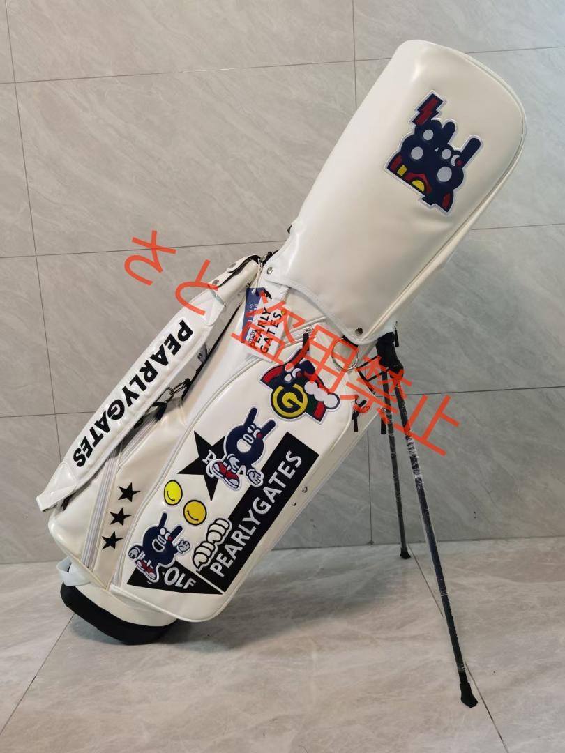 新品 PEARLY GATES ゴルフバッグ ホワイト キャディバッグ