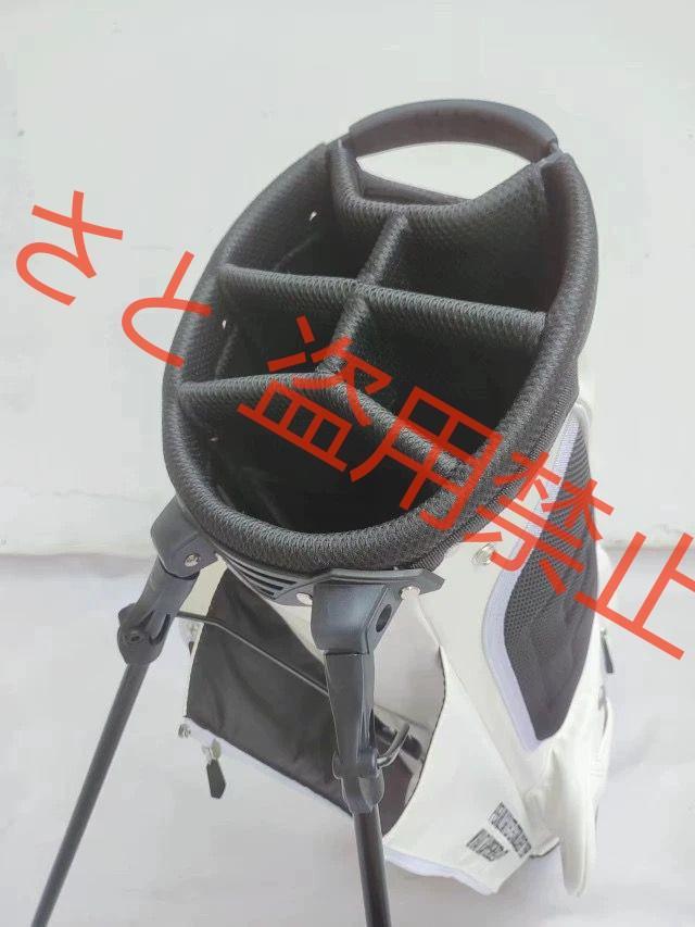 新品 PEARLY GATES ゴルフバッグ ホワイト キャディバッグ