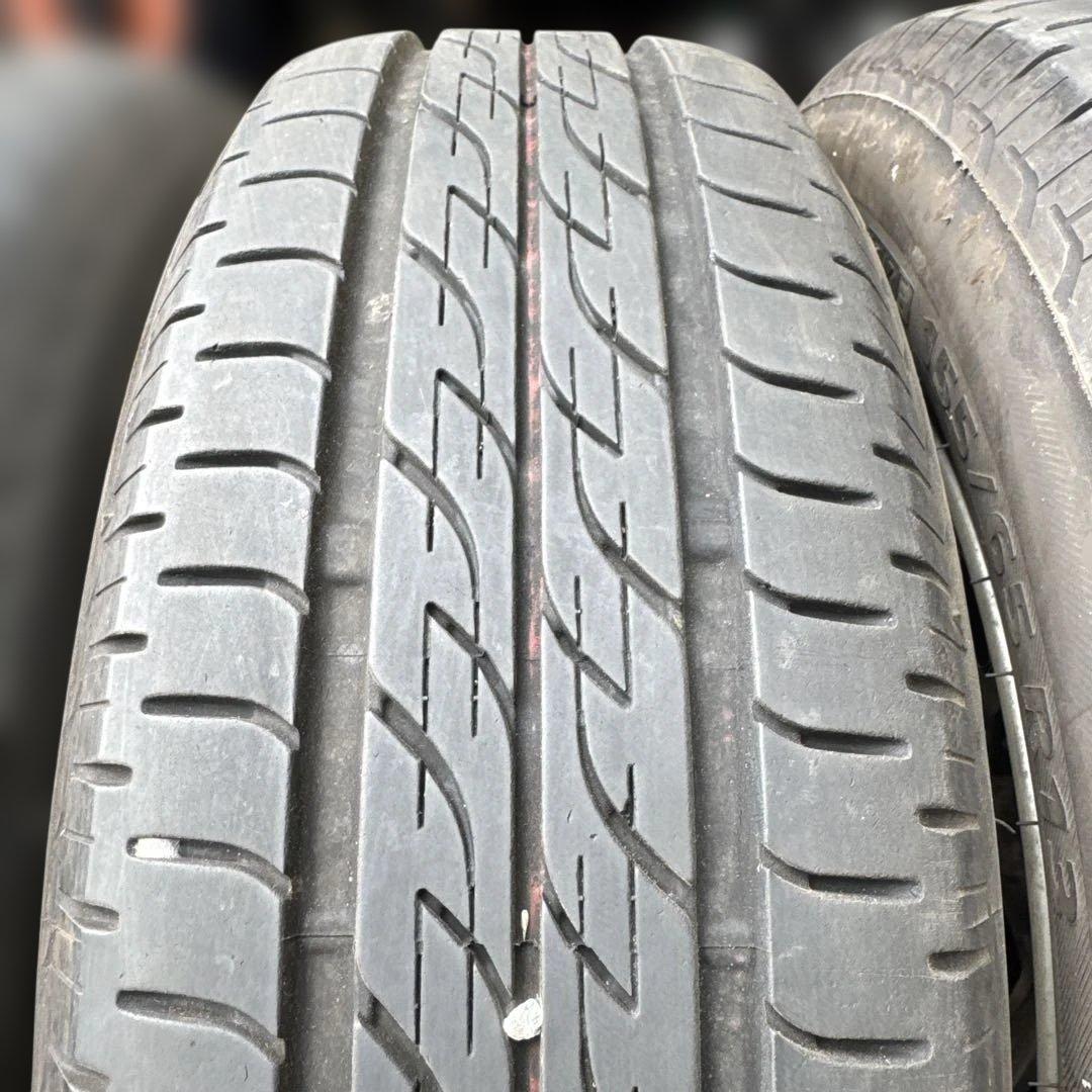 155/65R13 ブリヂストン NEXTRY ホイールセット （青0490）