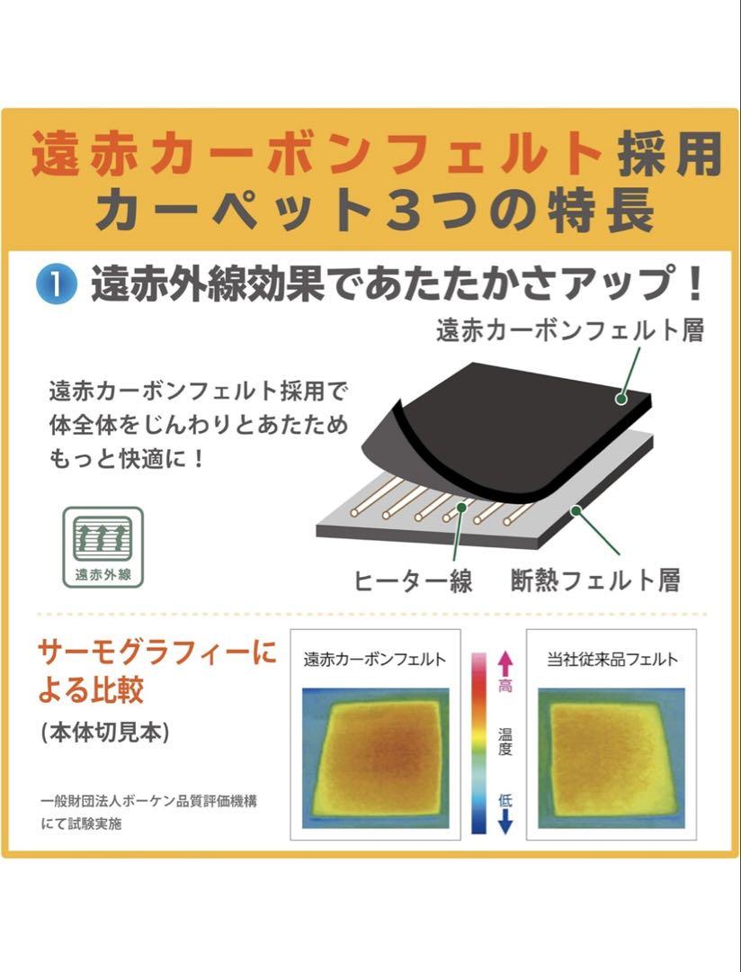 広電(KODEN) 電気カーペット 2畳 本体 遠赤 面切換176×176cm
