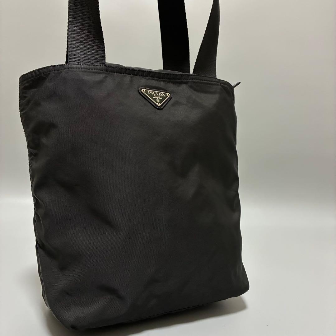PRADA プラダ テスートナイロン ハンドバッグ トートバッグ 三角プレート