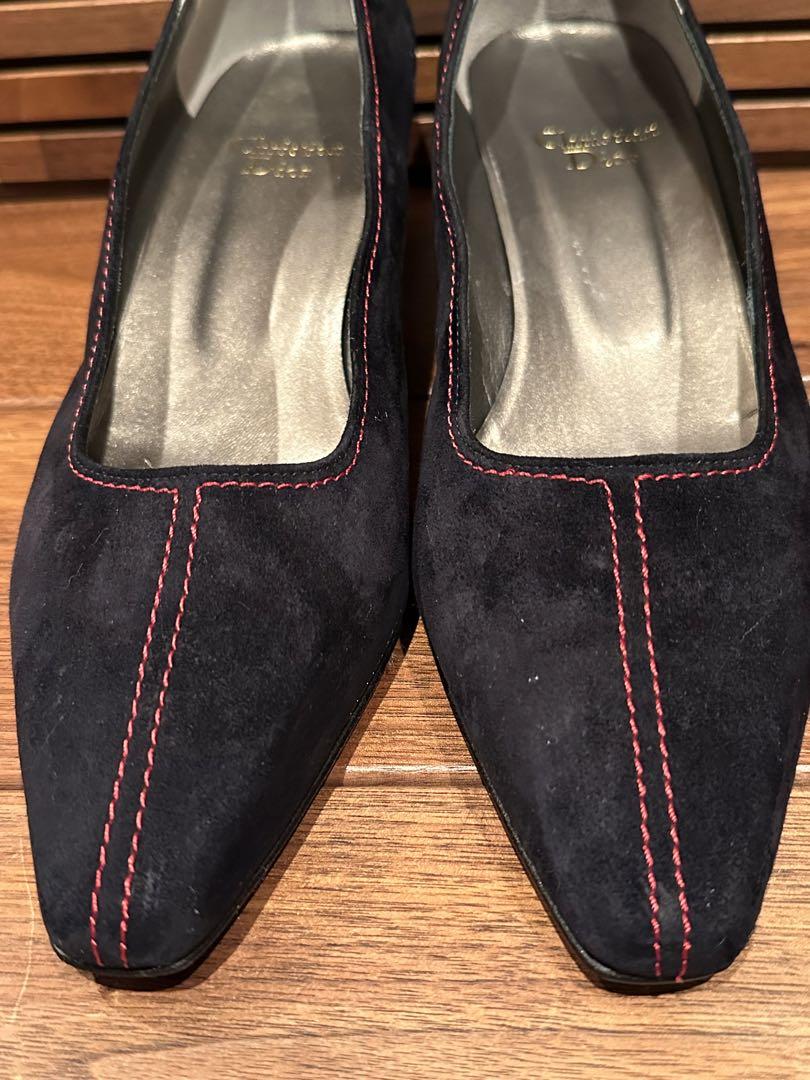 クリスチャンディオール 黒 パンプス 7 ステッチ クリスチャンディオール 黒 パンプス 7 ステッチ