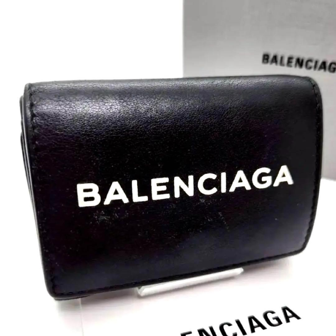 BALENCIAGA 黒レザー三つ折り財布 Amazon | [バレンシアガ] 3つ折り財布 ミニサイズ ユニセックス