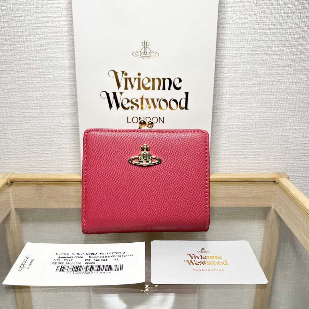 ☆新品未使用☆ヴィヴィアンウエストウッド ピンク 二つ折り財布 88VV706