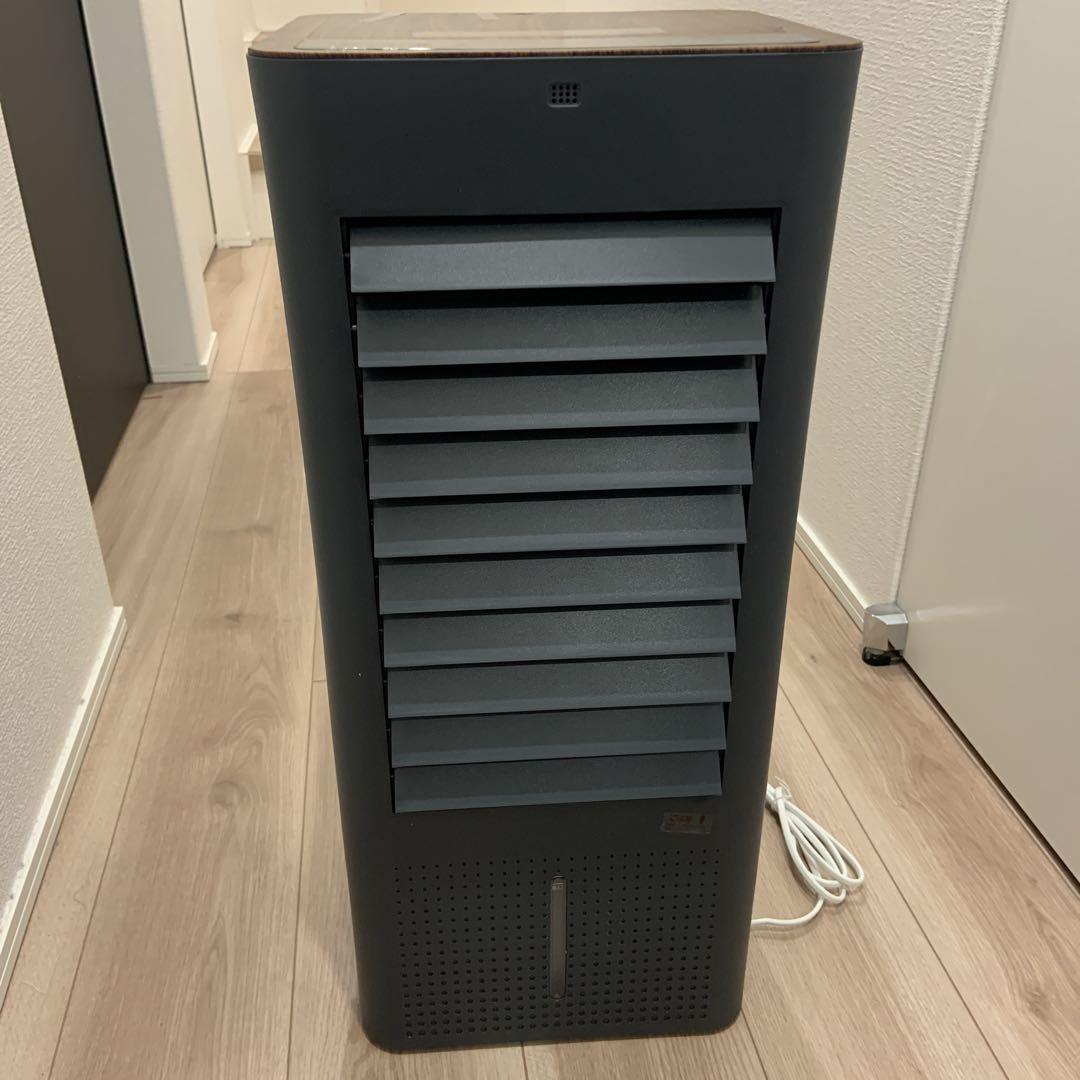 ダークグレー冷風機 木目調デザイン Amazon | タンスのゲン 冷風扇 木目調 リモコン付 キャスター付
