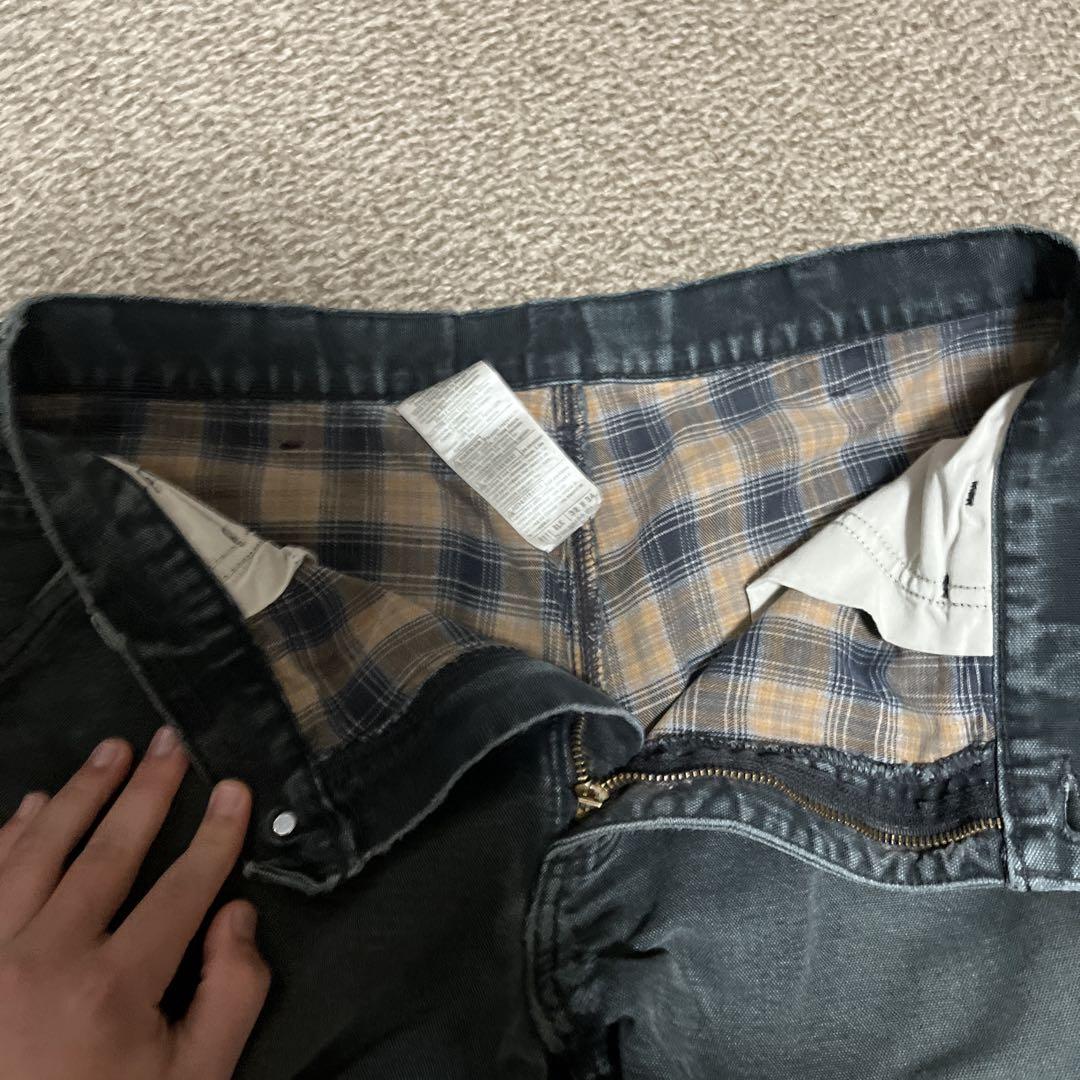 00s carhartt black duck pants 裏地付きダックパンツ