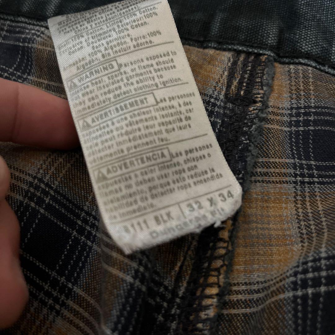 00s carhartt black duck pants 裏地付きダックパンツ