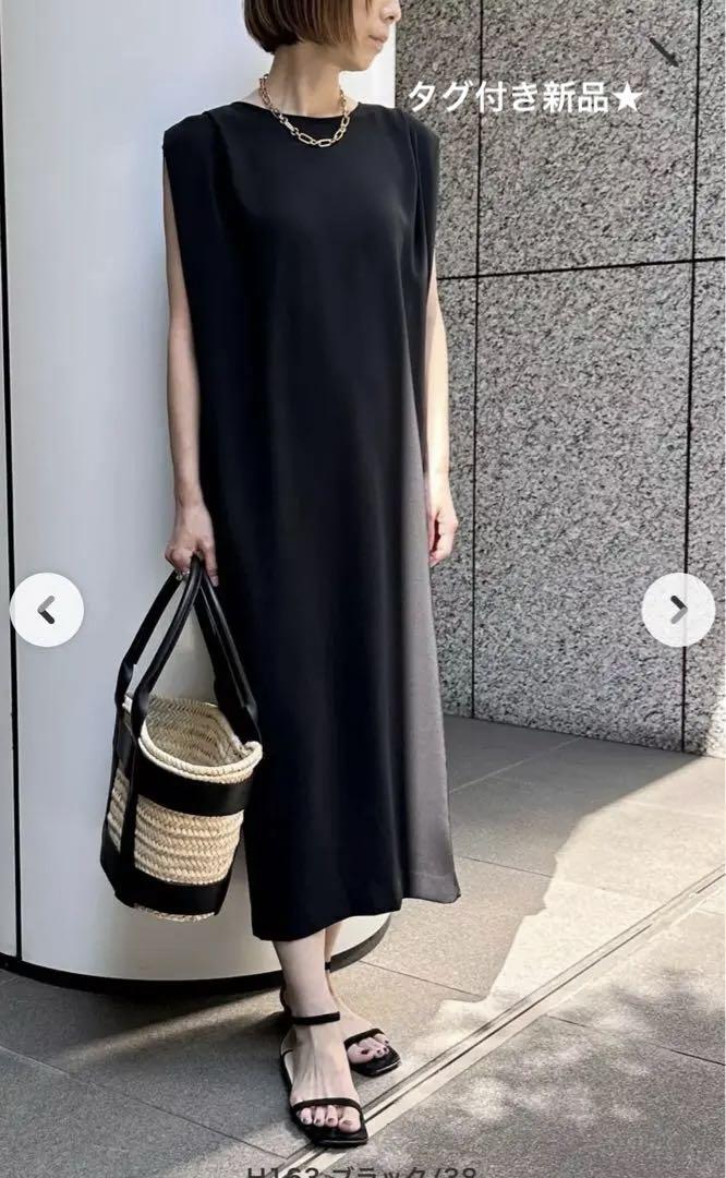 新品★E by eclat 二の腕きれい見えノースリーブワンピース