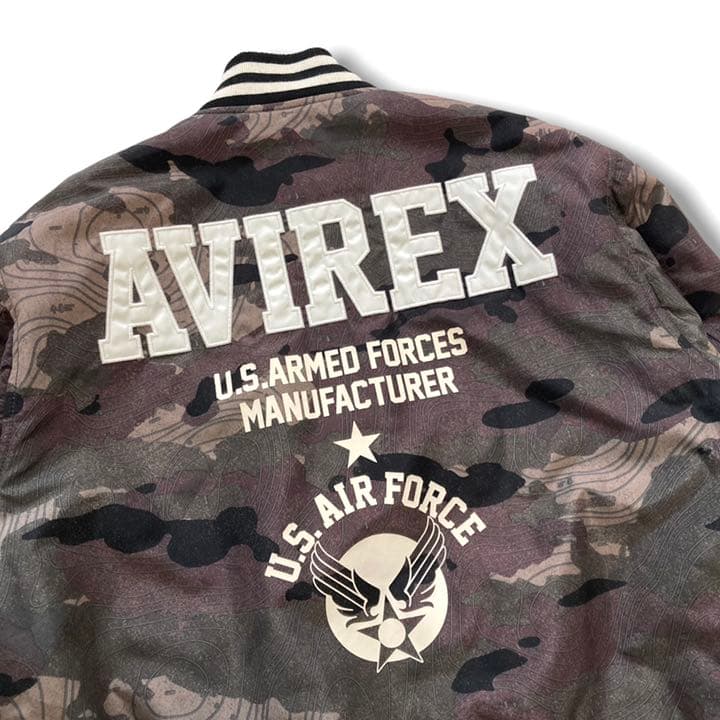 AVIREX】アヴィレックス MA-1フライトジャケット カモ迷彩 ミリタリー