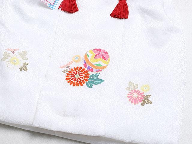 【新品】被布コート友禅柄 手毬や草花 七五三 三歳 日本製 02550 画像4