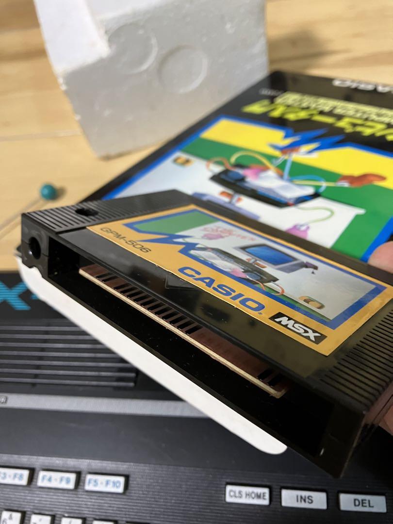 カシオMSX MX-101 ジョイスティック&ソフト3本付 電源無、通電未確認